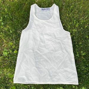 NEW TRUE VINTAGE 90's DEADSTOCK KIDS SHEER TUNIC TANK TOP